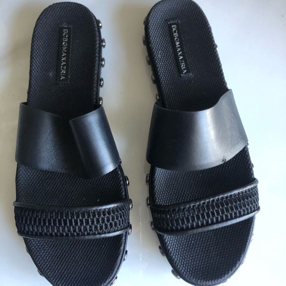 BCBGMAXAZRIA NWOT sandals with gunmetal studs